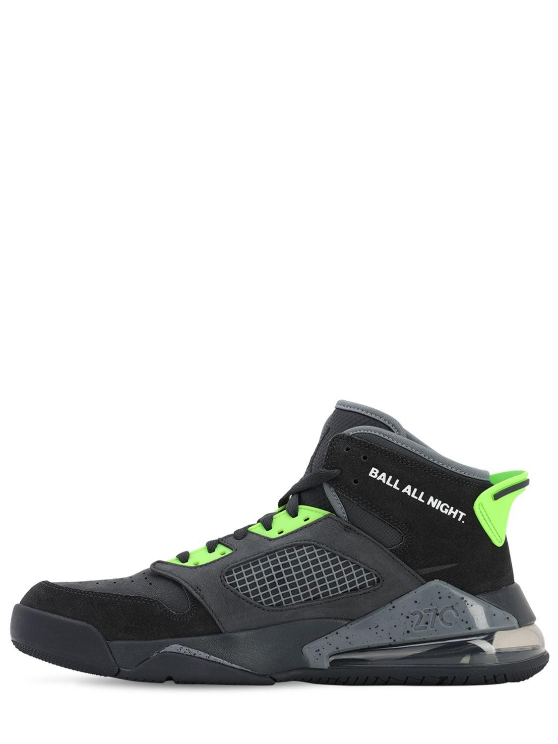 Nike Leather Jordan Mars 270 in Anthracite \u0026 Electric Green (Black) for Men  - Lyst