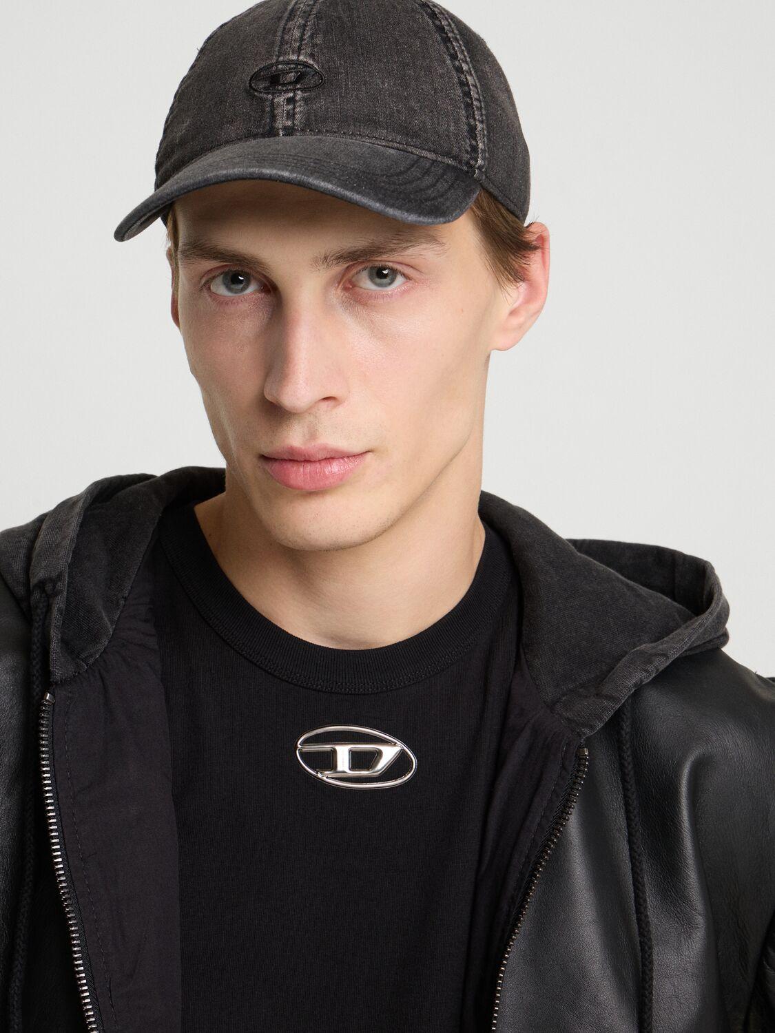 ★DIESEL★ C-Gable Ball Cap Black A174100ABCB02 A174100ABCB0 Men's Light black stretch denim cap | Black | Diesel