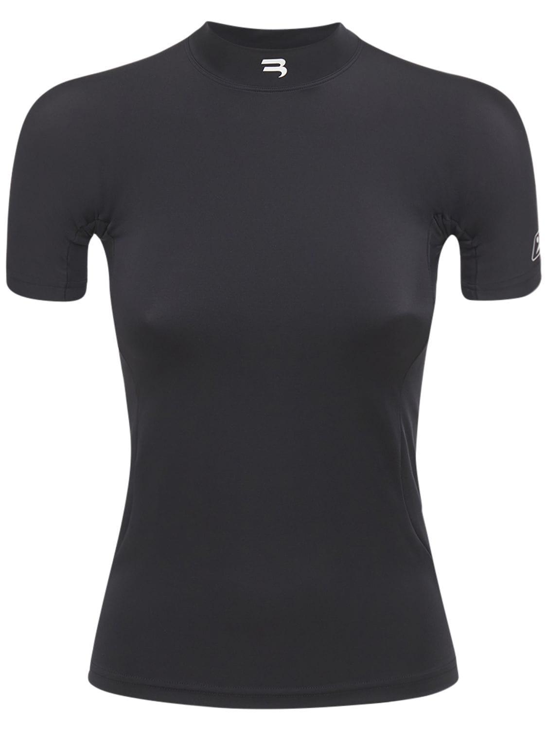 Balenciaga Fitted Spandex Long-Sleeve Top
