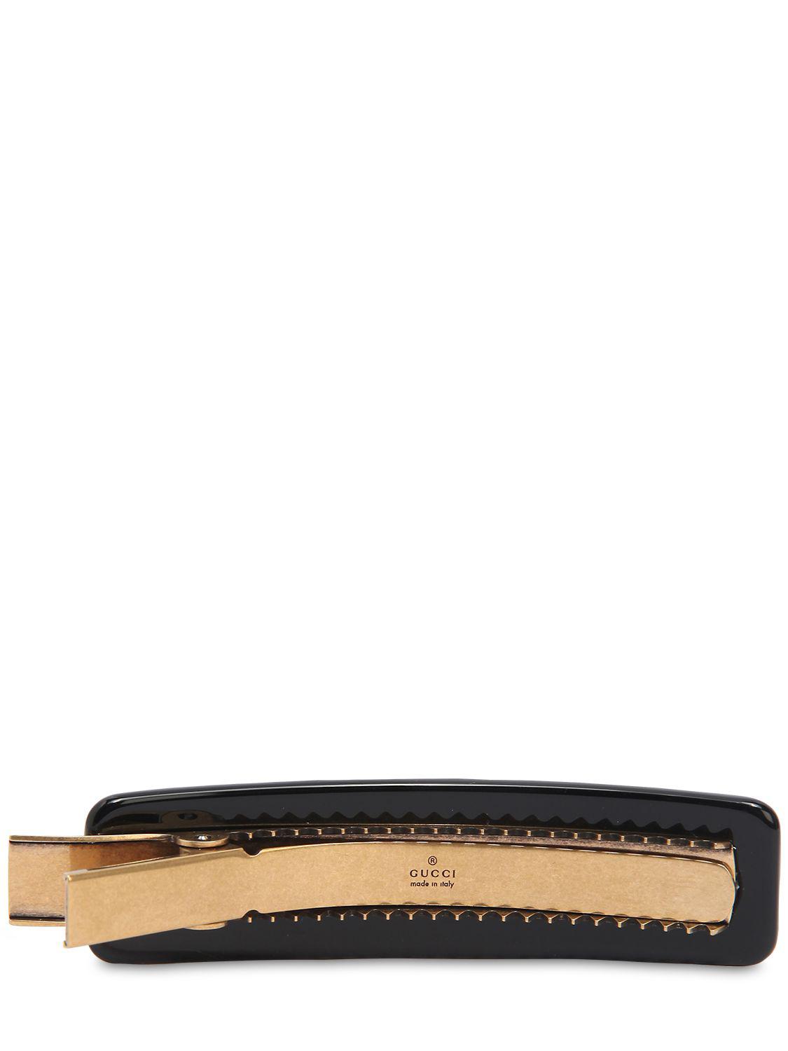 Gucci Hair Barrette W/ Crystals in Black Lyst