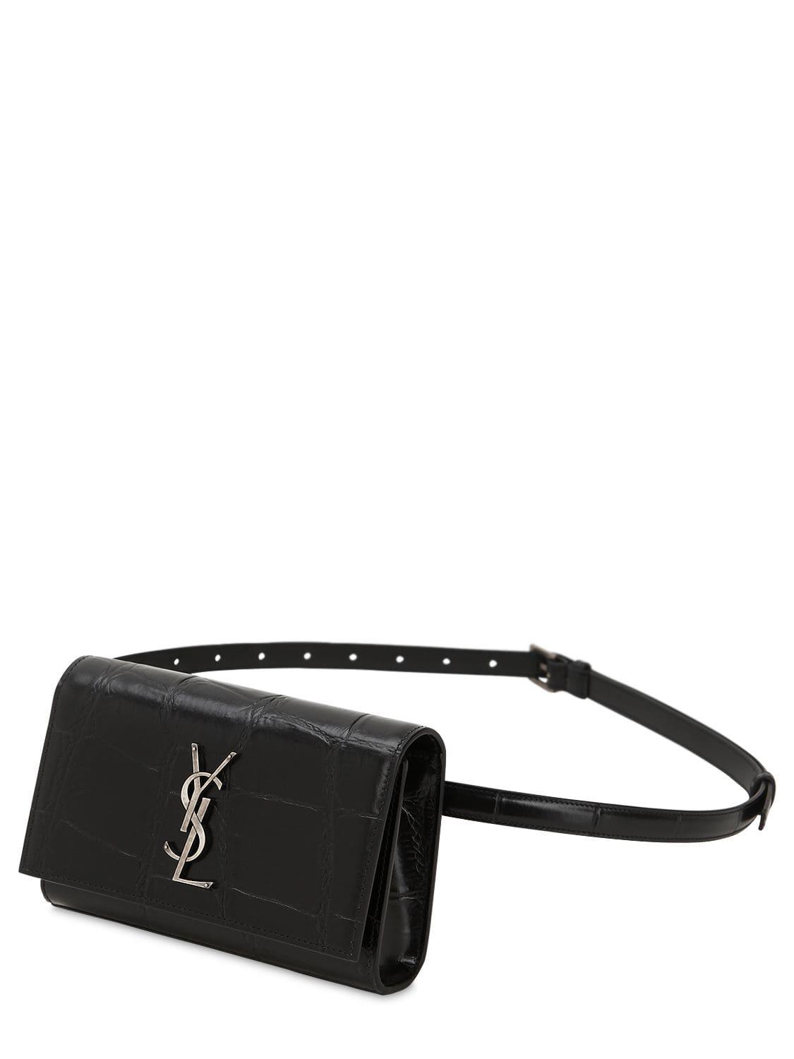 Saint Laurent Kate Leather Belt Bag - Black