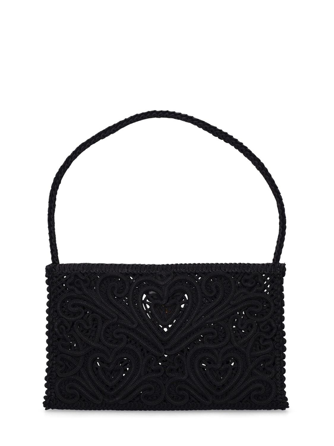 Dolce & Gabbana Mini Handtasche Aus Macramé beatrice in Schwarz Damen Taschen Tote Taschen 