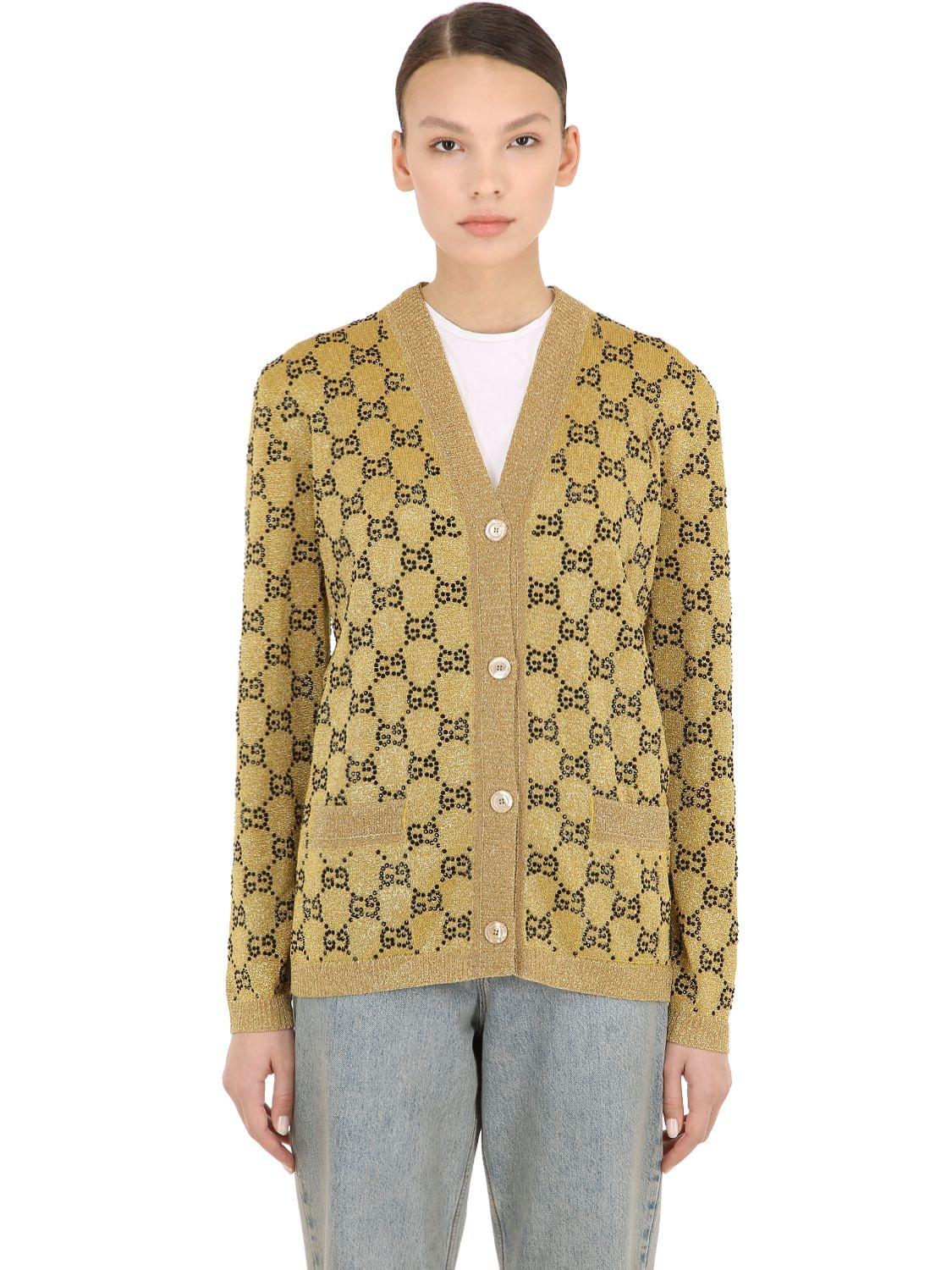gucci crystal cardigan