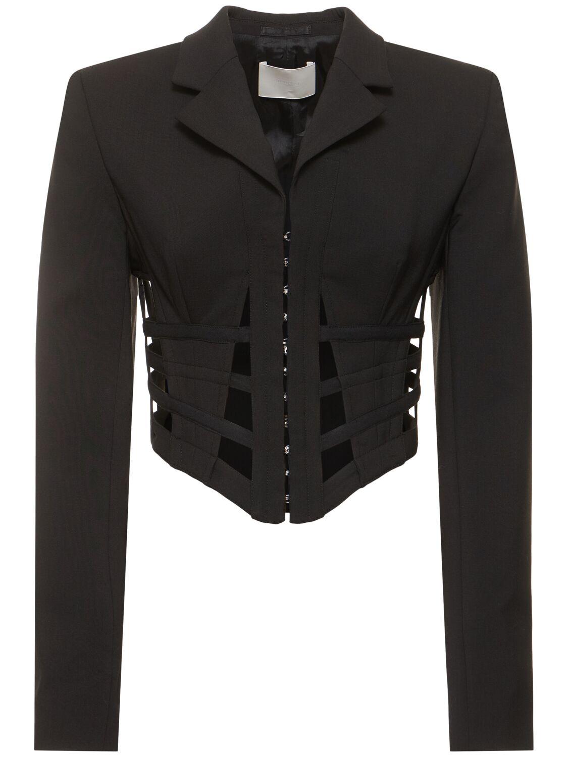 【関税込み】Dion Lee ブラック クロップド ボンバージャケット クロップド ボンバージャケット | アウター・ジャケット・ダウン