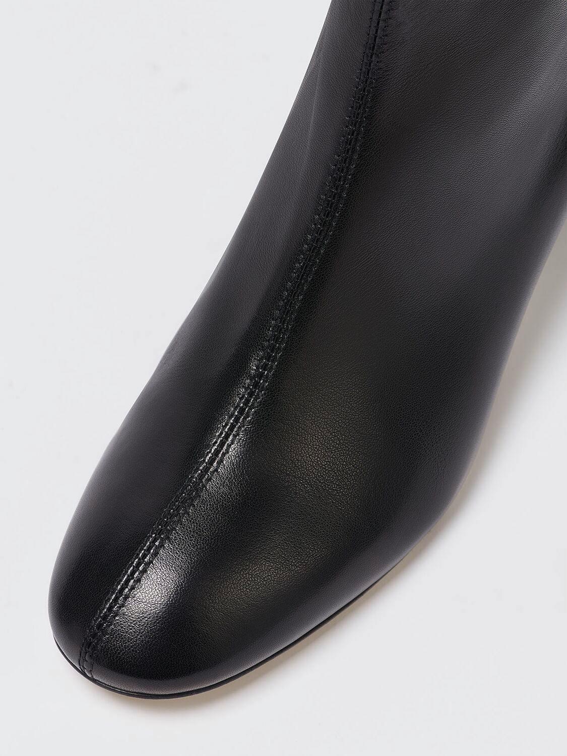 Aeyde 45mm Allegra Leather Ankle Boots in Black | Lyst