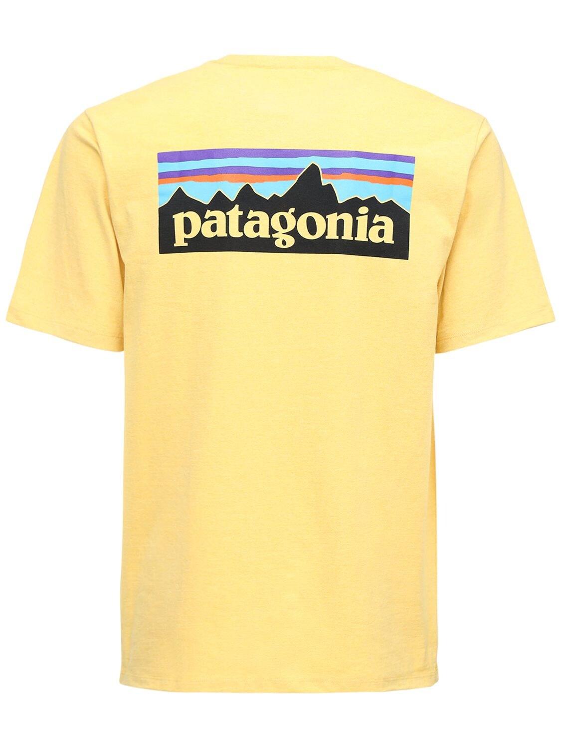 Patagonia Baumwolle Surfbrett Gelb (SUYE) Logo P-6 Responsibili T-Shirt in  Gelb für Herren - Lyst