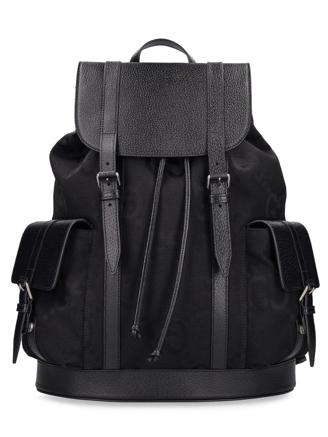 Gucci Jumbo gg Canvas Backpack in Black for Men Lyst