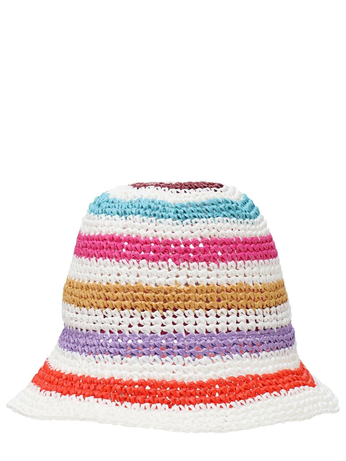 Missoni Crochet Raffia Hat in White | Lyst