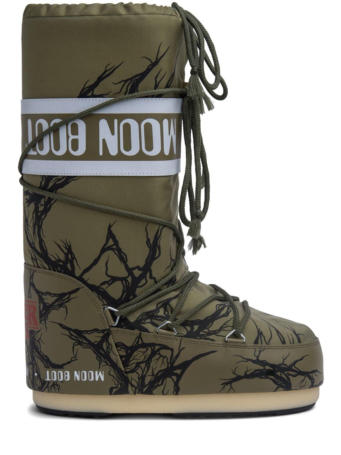 Moon Boot Upside Down Icon High Vines Boots in Green Lyst UK