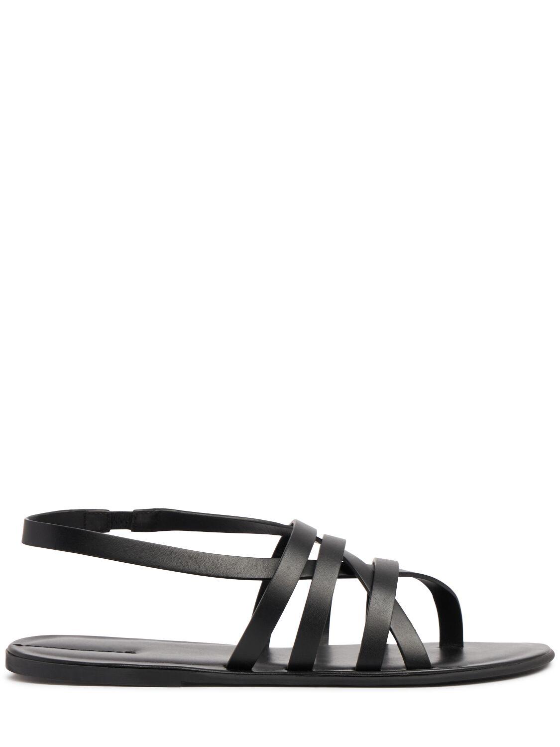 The Row◆Line Sandal in Leather 10mm The Row 10mm Line Leather Sandals in Black | Lyst Canada