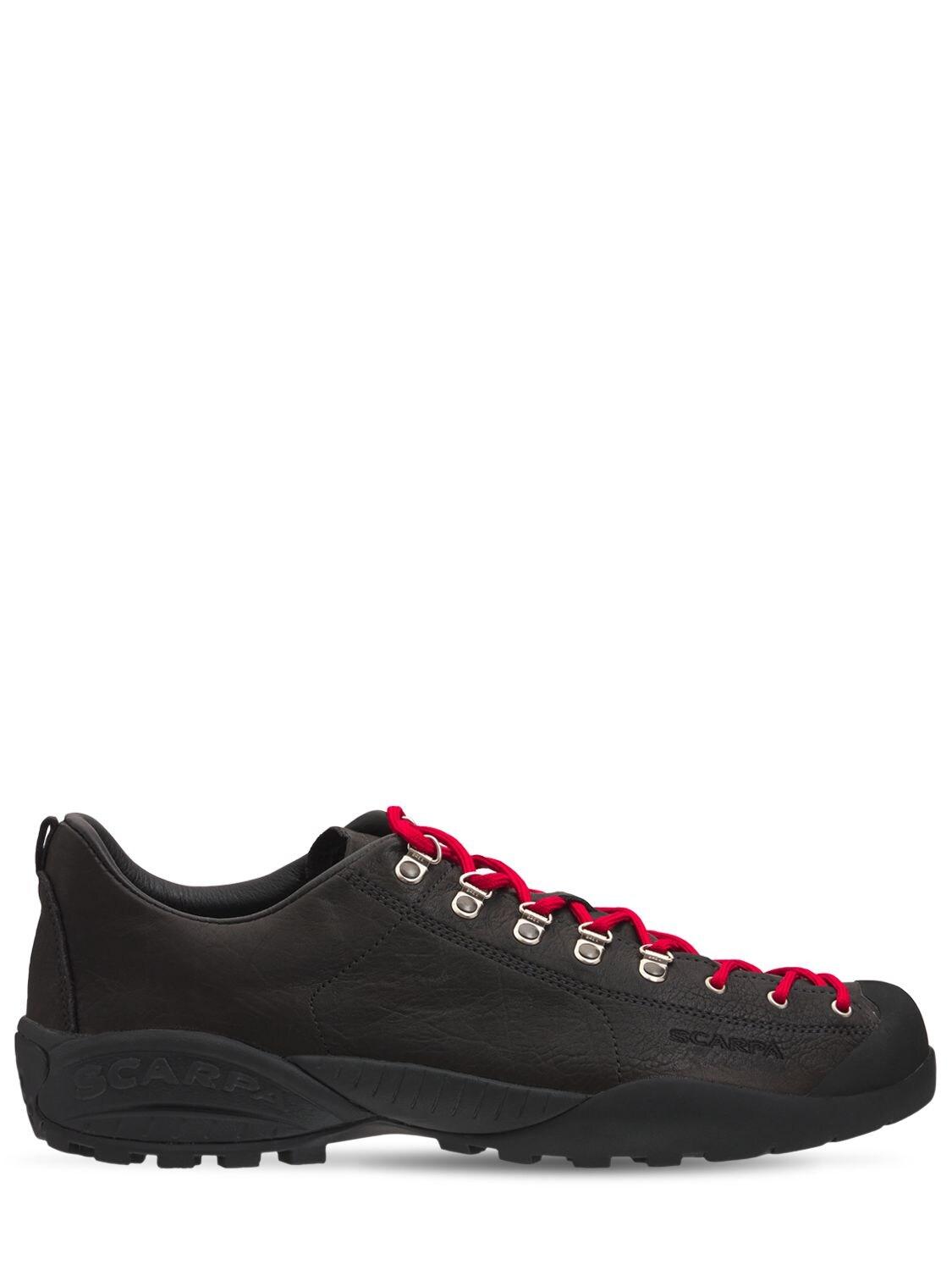 SCARPA Mojito Rock Leather Vibram Sneakers in Black for Men | Lyst