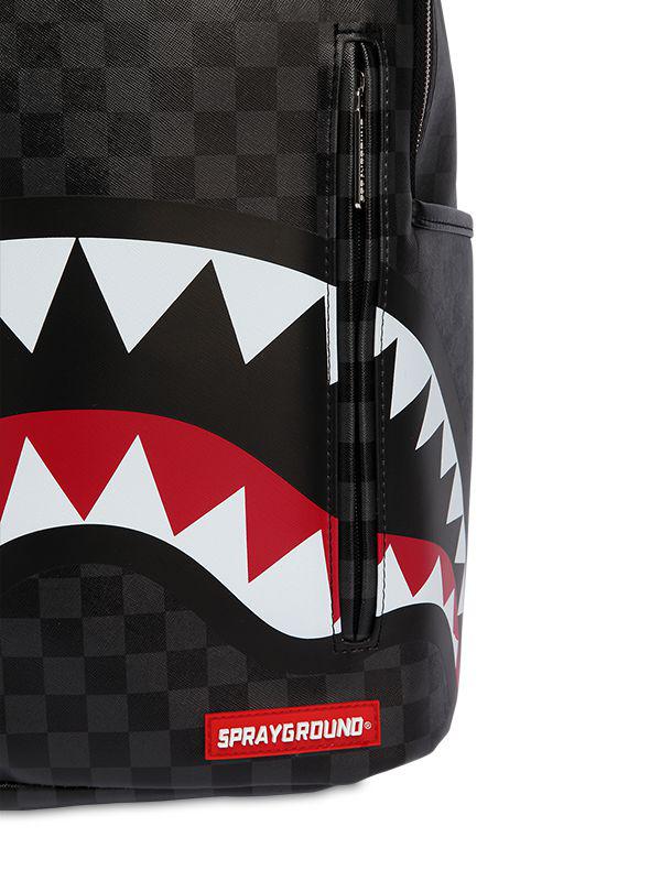 Sprayground Black Checkered Shark In Paris Backpack for Men | Lyst