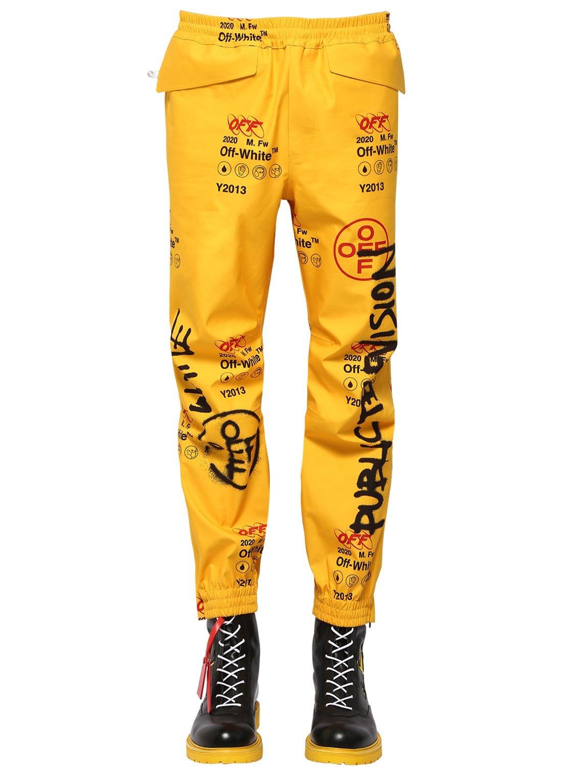 Pantalones de chándal con estampado del logo Off-White c/o Virgil Abloh de  hombre de color Amarillo | Lyst