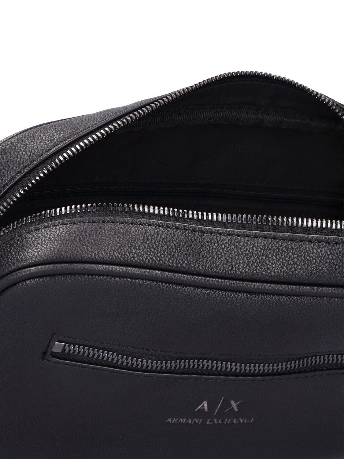 Armani Exchange Faux Leather Pouch in Black for Men | Lyst