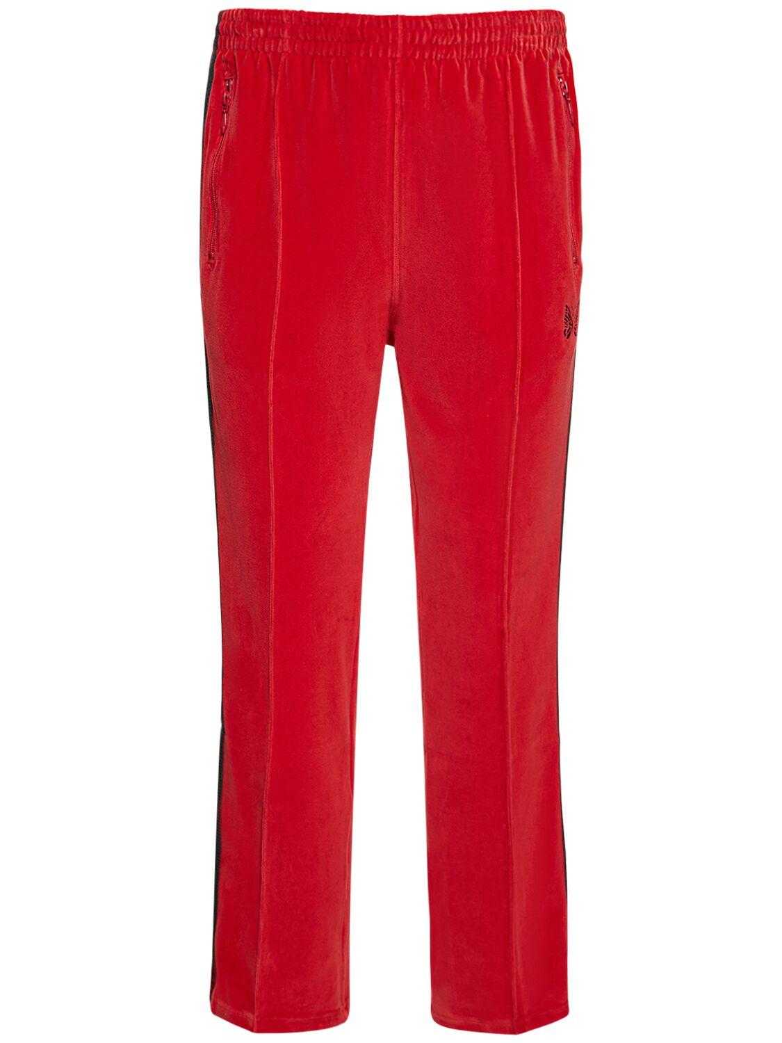 Needles track pants red best sale