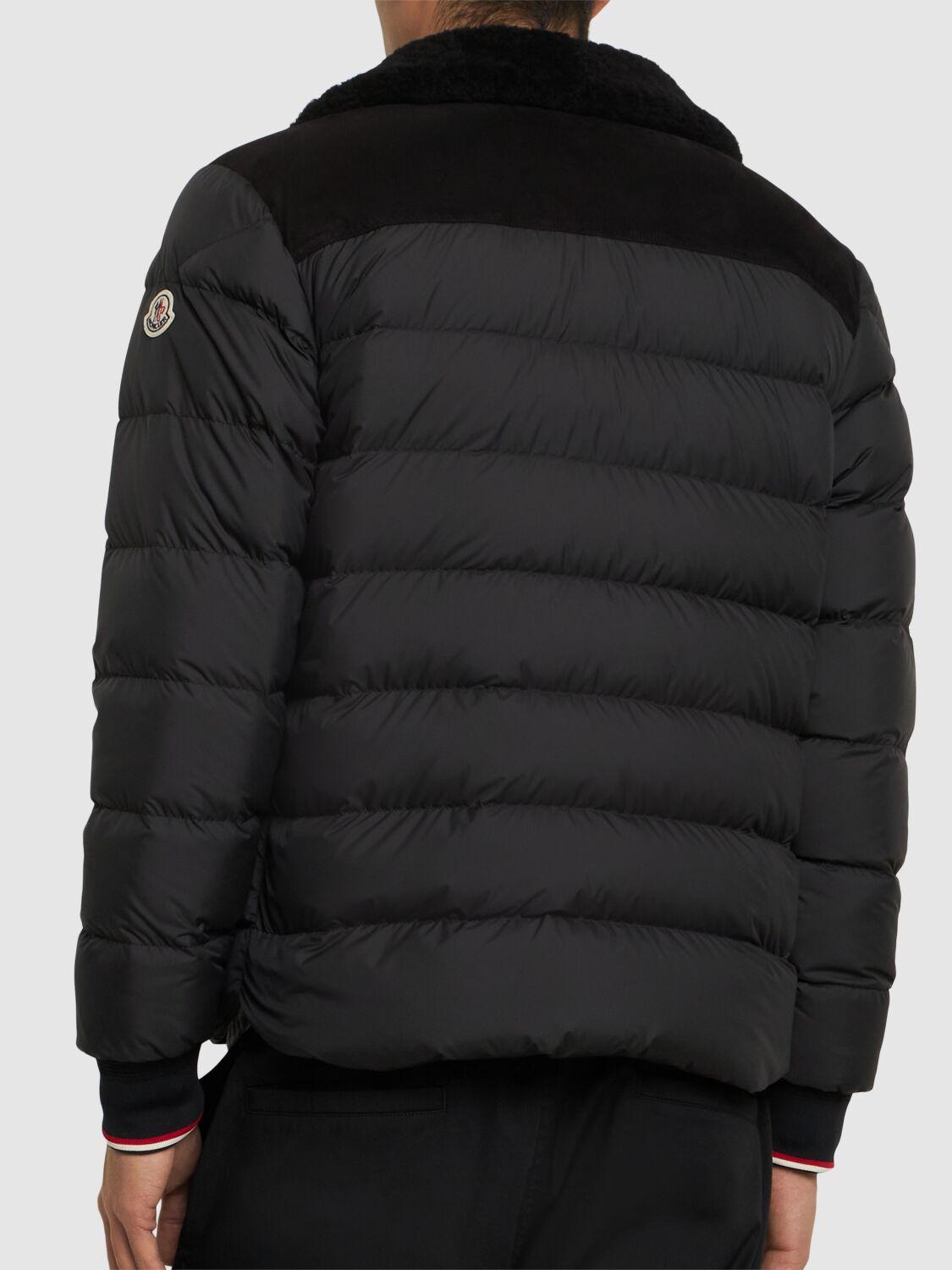 Moncler Jafferau Shearling & Suede Down Coat in Black for Men 