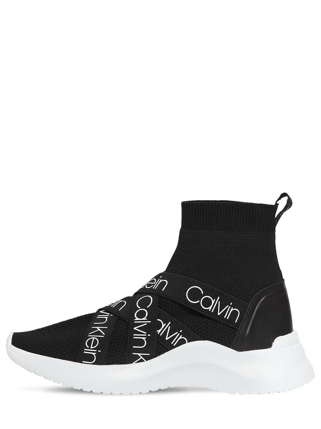 God density Automatic Calvin Klein 30mm Umney Knit Sock Sneakers in Black | Lyst