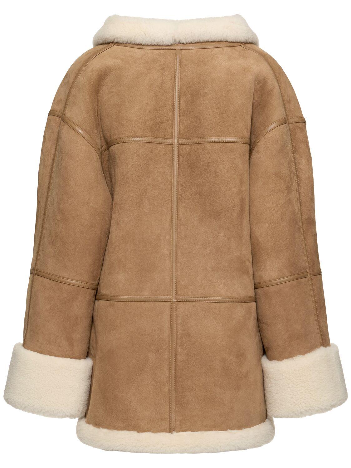 Toteme Signature シアリングジップコート TOTEME Signature シアリングジップコート ブラウン | Lyst