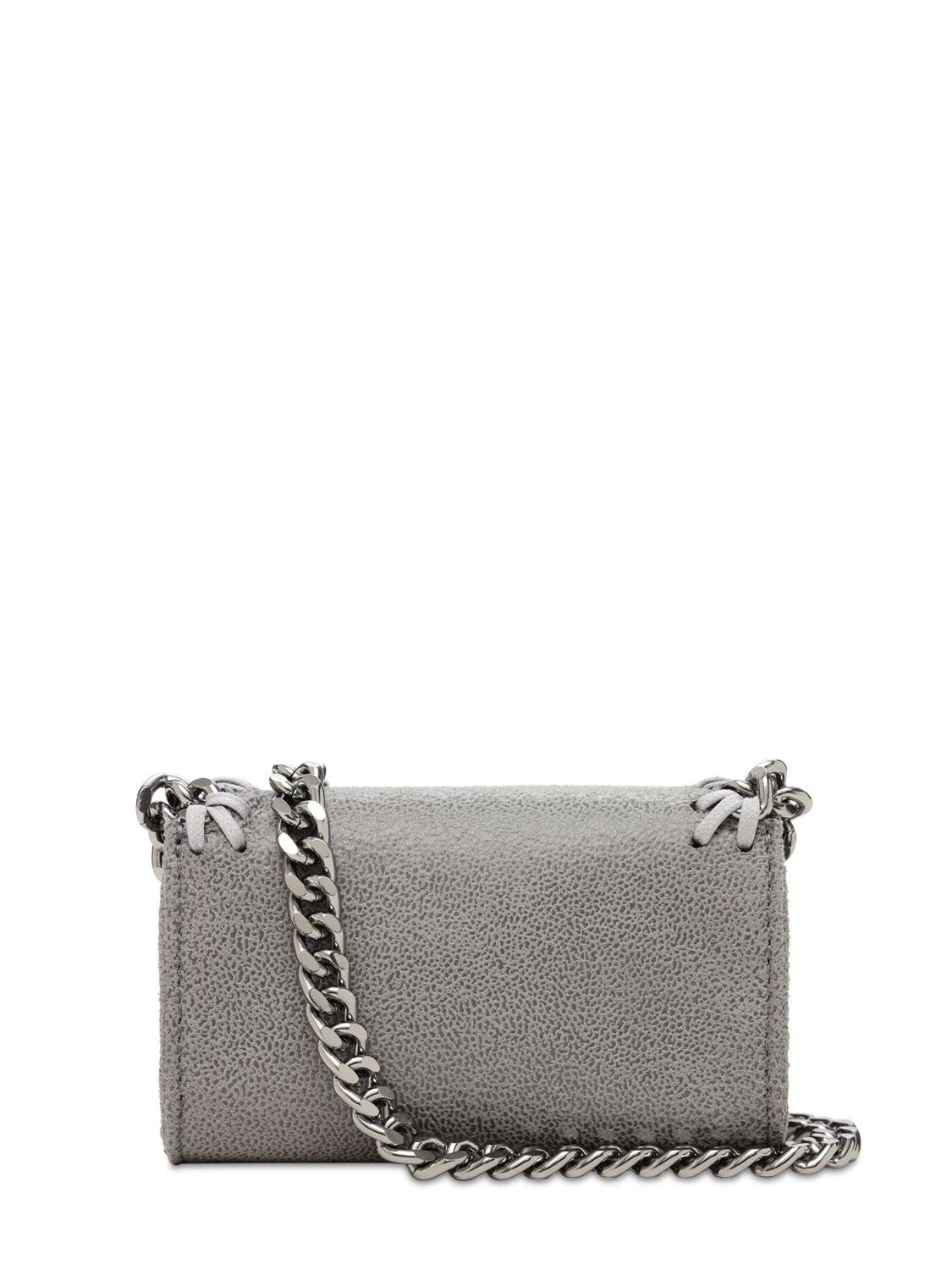 Stella McCartney Falabella Micro Wallet W/ Chain in Light Grey (Gray ...