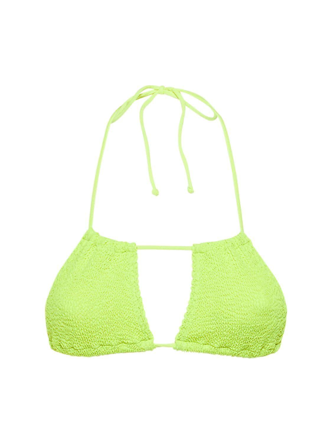 Bondeye Andy Triangle Bikini Top in Green | Lyst