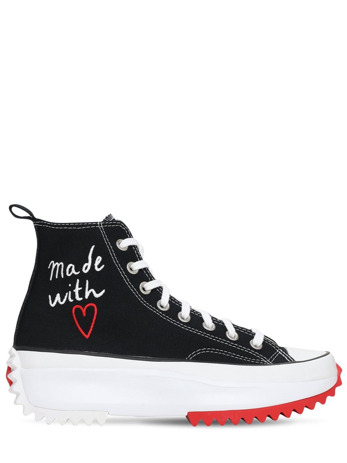 Converse Run Star Hike Hi Valentine's Day in Black | Lyst