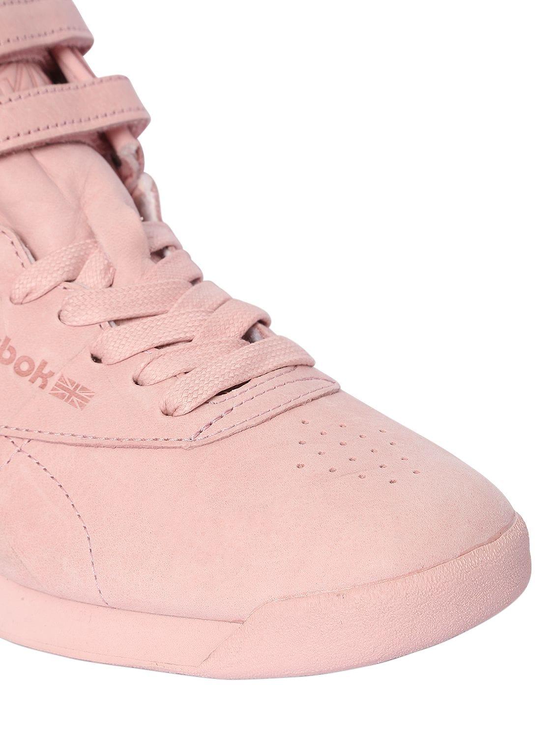 Reebok Freestyle Nubuck Top Sneakers Pink | Lyst