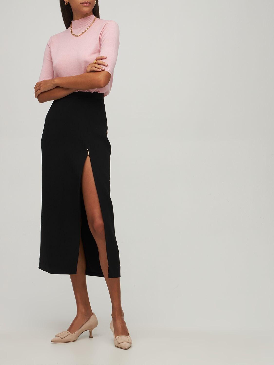 Manolo Blahnik 50mm Maysale Suede Pumps 