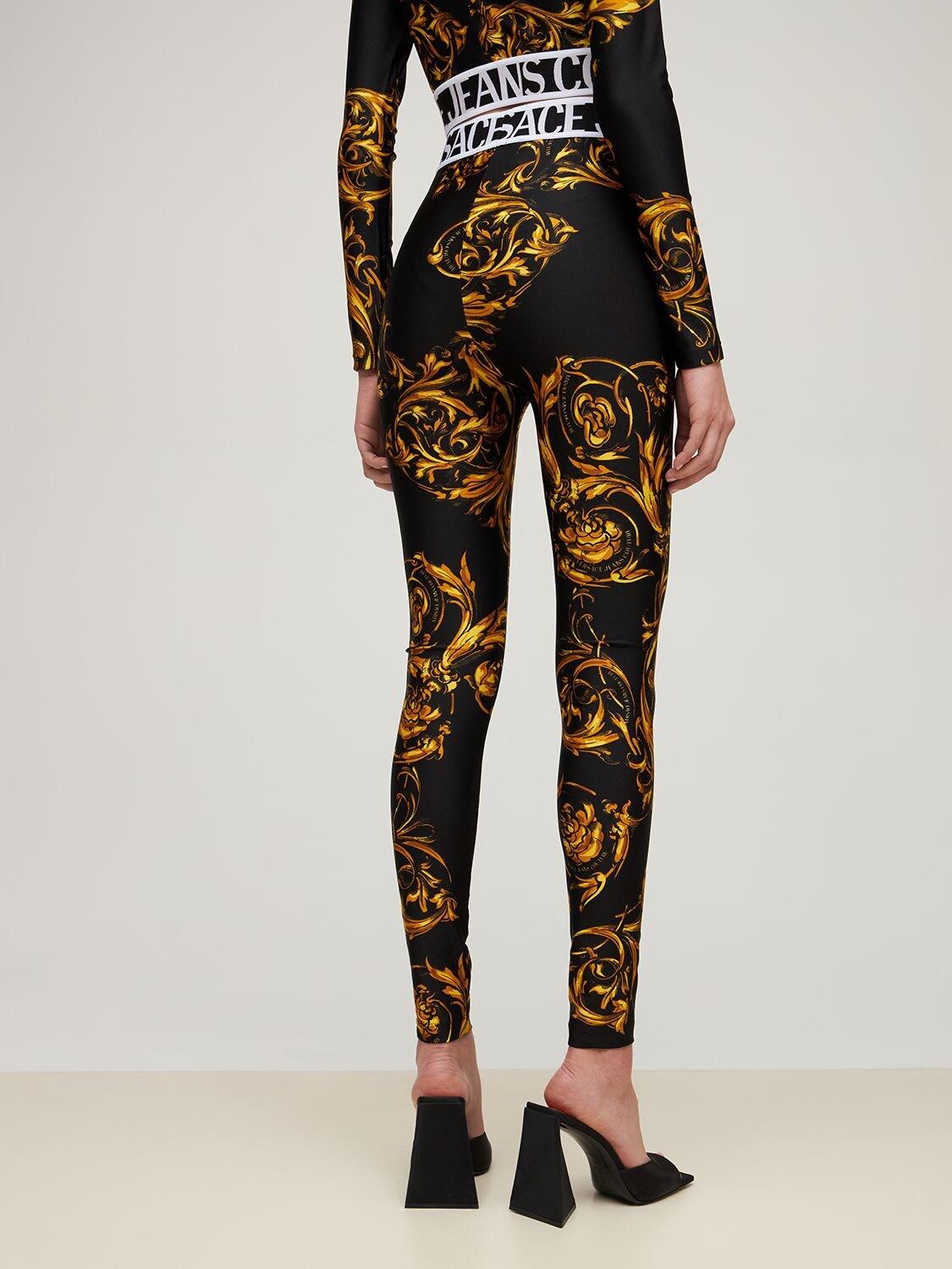 Versace Jeans Couture Garland Print Lycra Leggings | Lyst