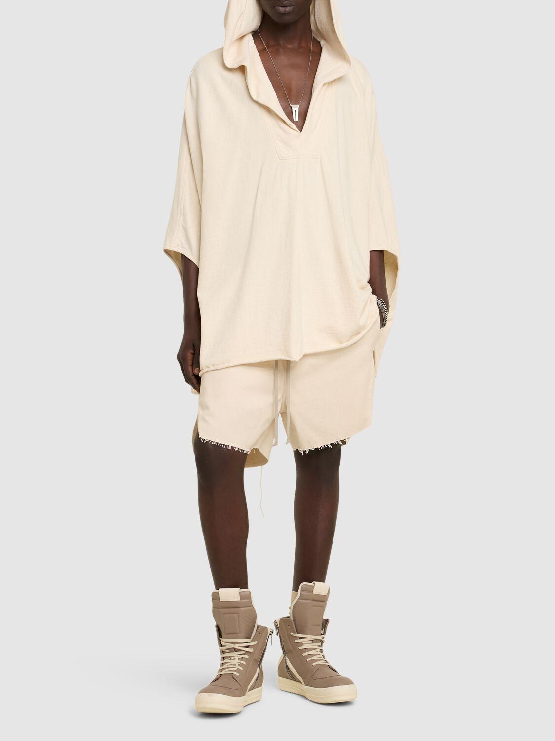 メンズ Rick Owens フード付きカフタン ナチュラル | Lyst