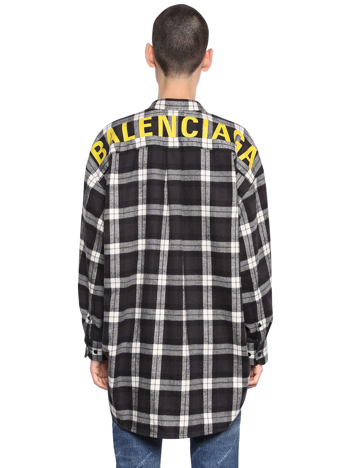 balenciaga flannel shirt