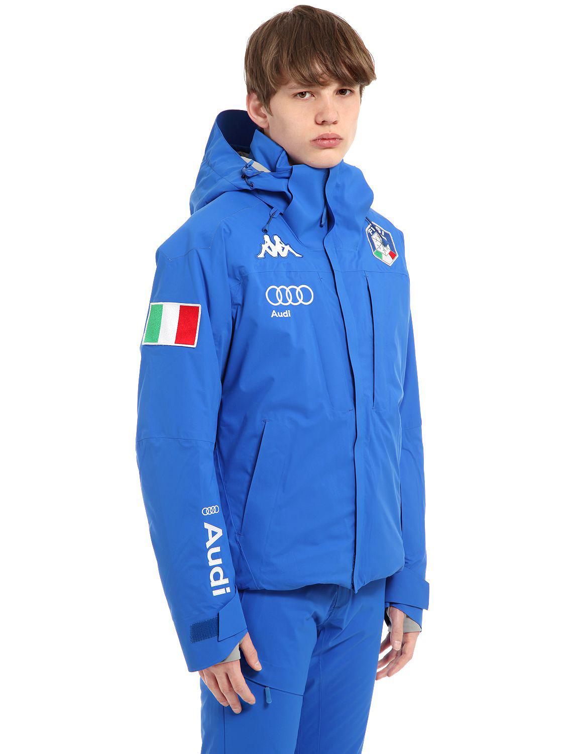 Kappa Synthetic Fisi Italian Ski Team Jacket in Blue for Men | Lyst UK