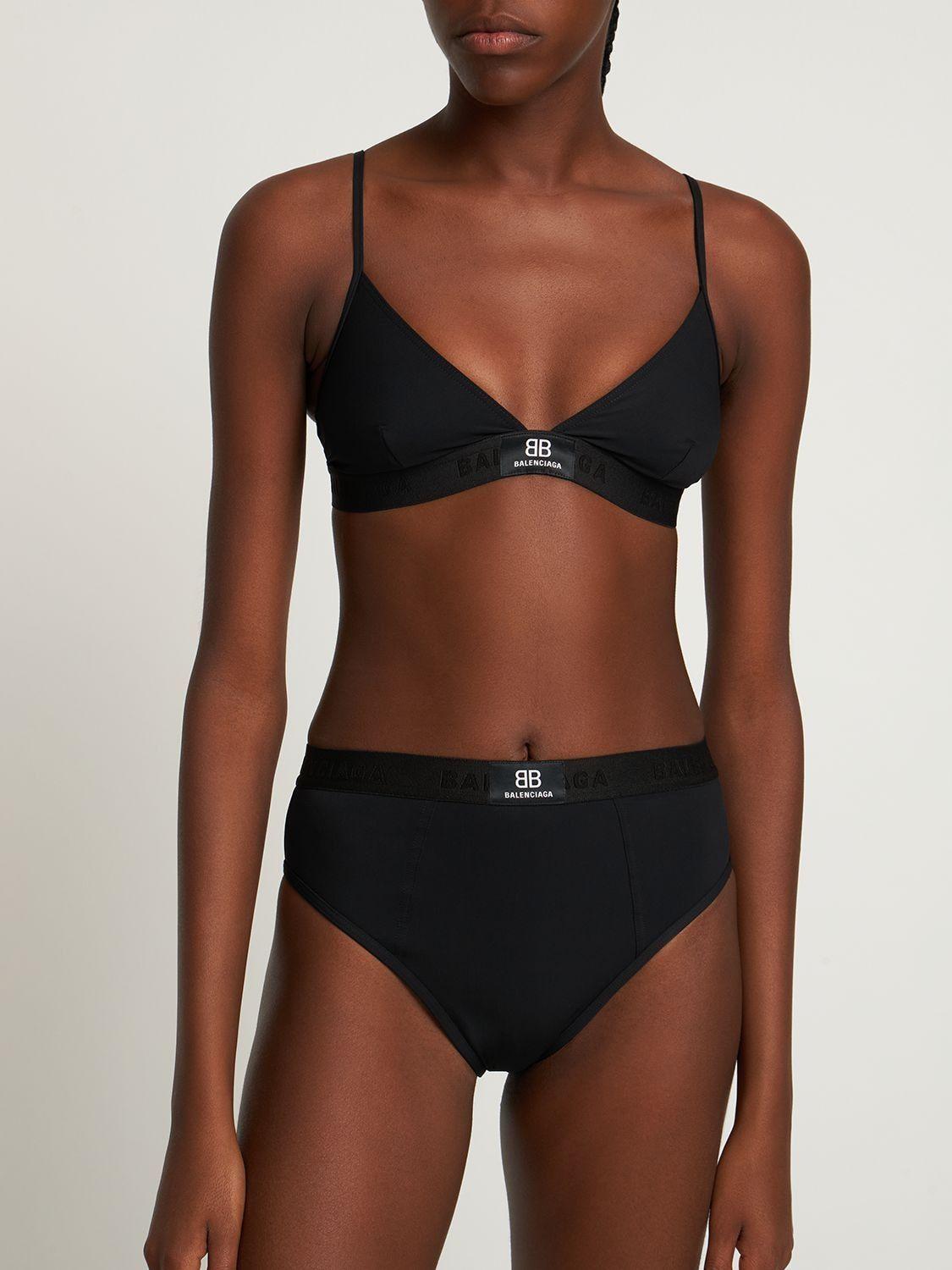 meer en meer waarde spade Balenciaga Logo Printed Stretch Tech Bikini in Black | Lyst