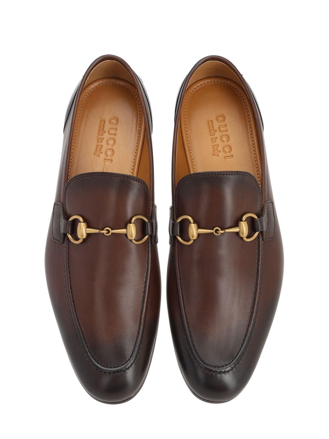 gucci jordaan brown loafer