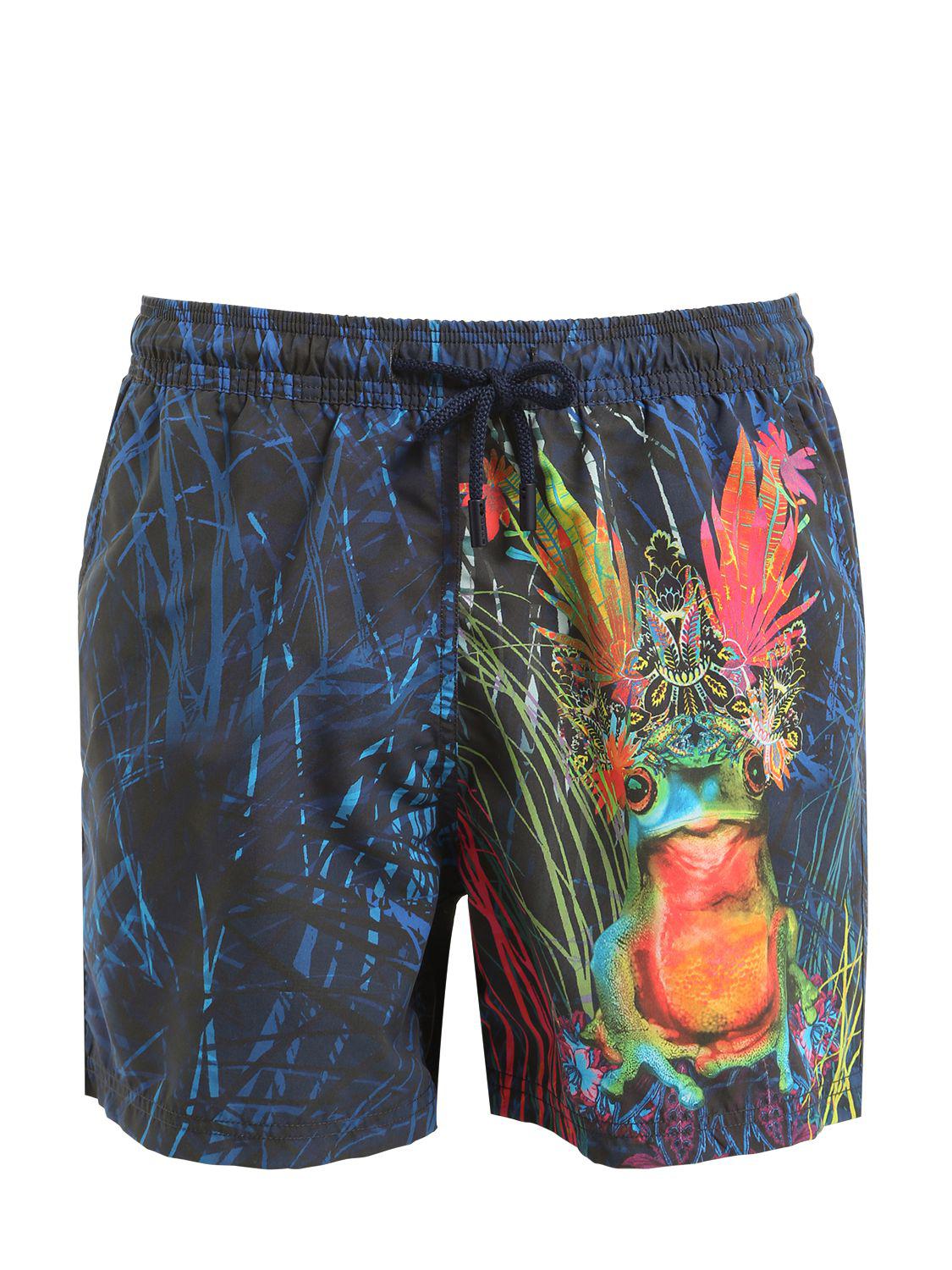 Etro Psychedelic Frog Printed Swim Shorts in Blue for Men - Lyst