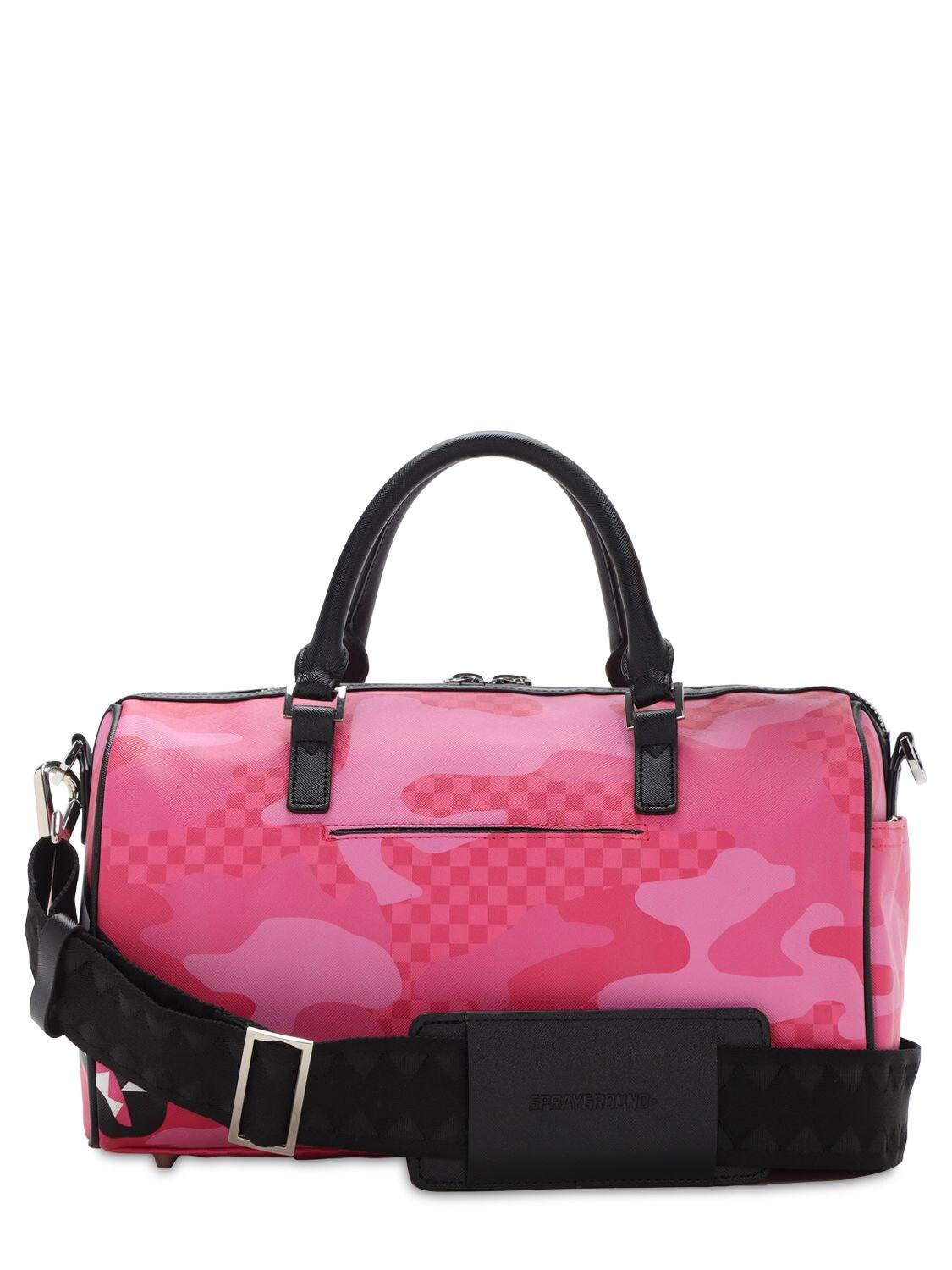Sprayground Anime Camo Mini Duffle Bag in Pink for Men