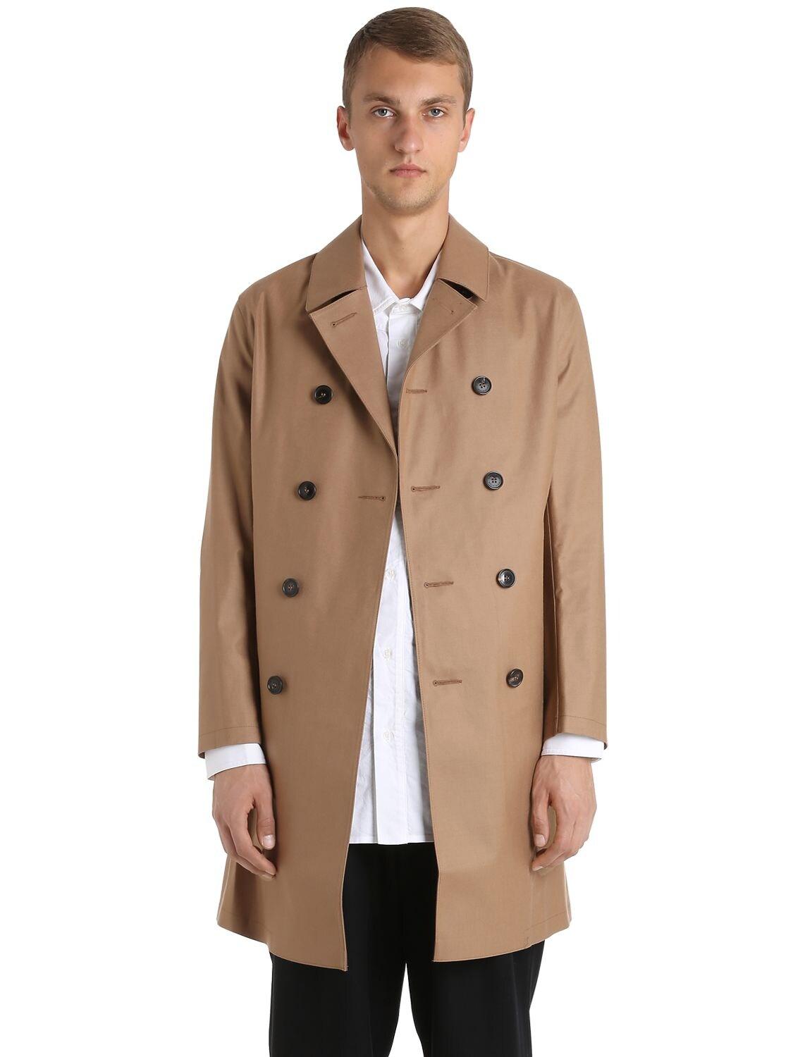 Mackintosh Rubberized Wool Coat in Beige (Natural) for Men - Save 30% ...