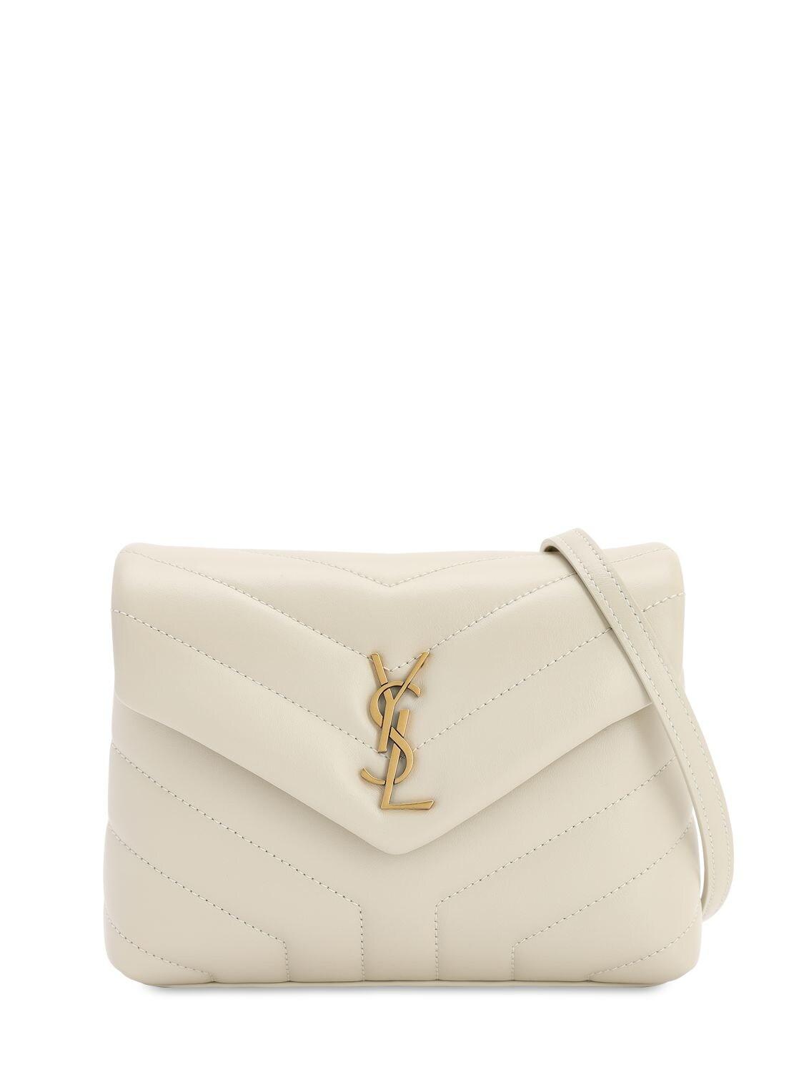 Saint Laurent Cream Loulou Toy Bag in Natural | Lyst