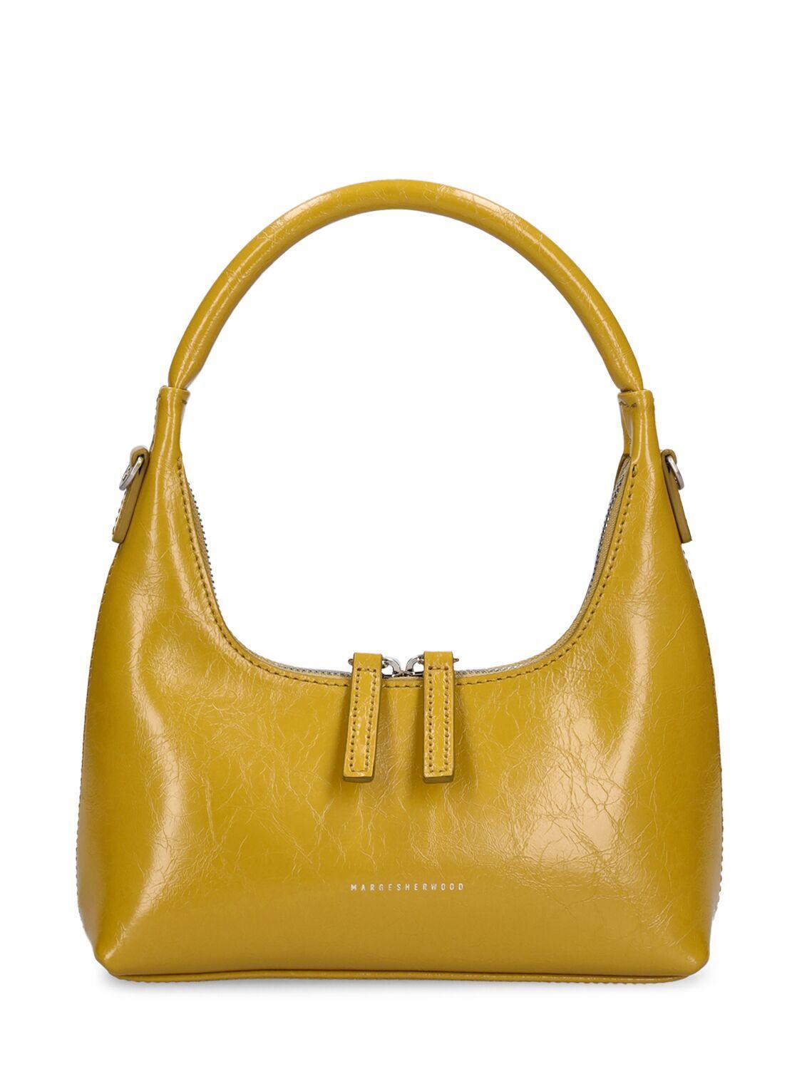 Marge Sherwood Mini Hobo Leather Shoulder Bag in Yellow