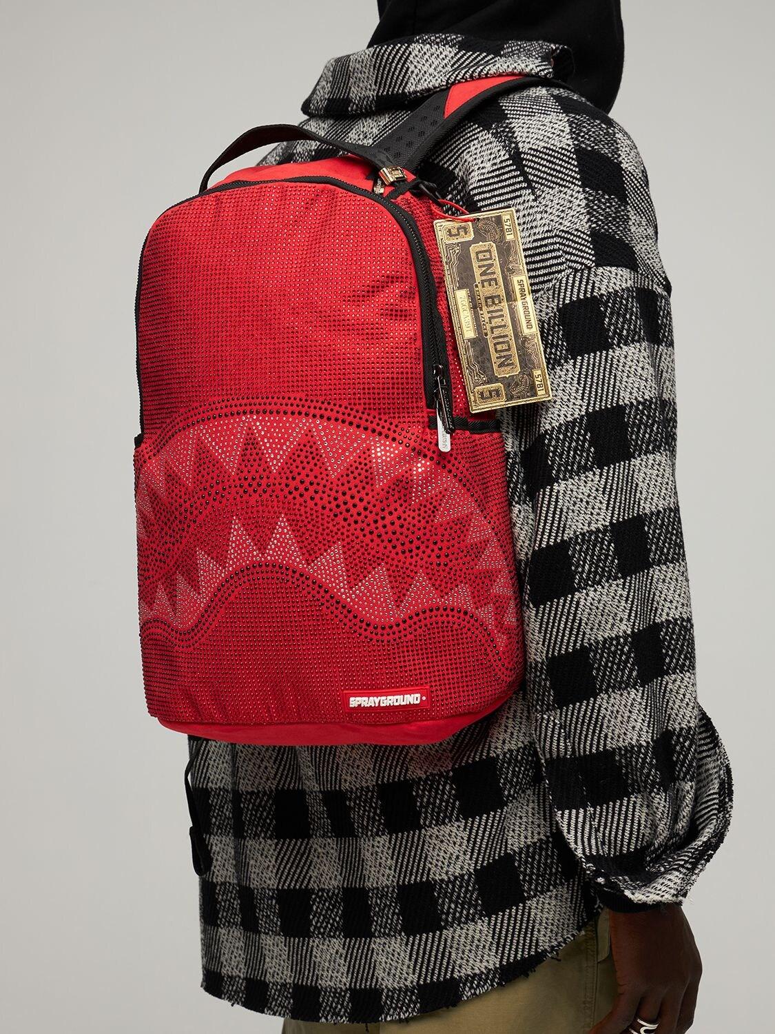 sprayground backpack red