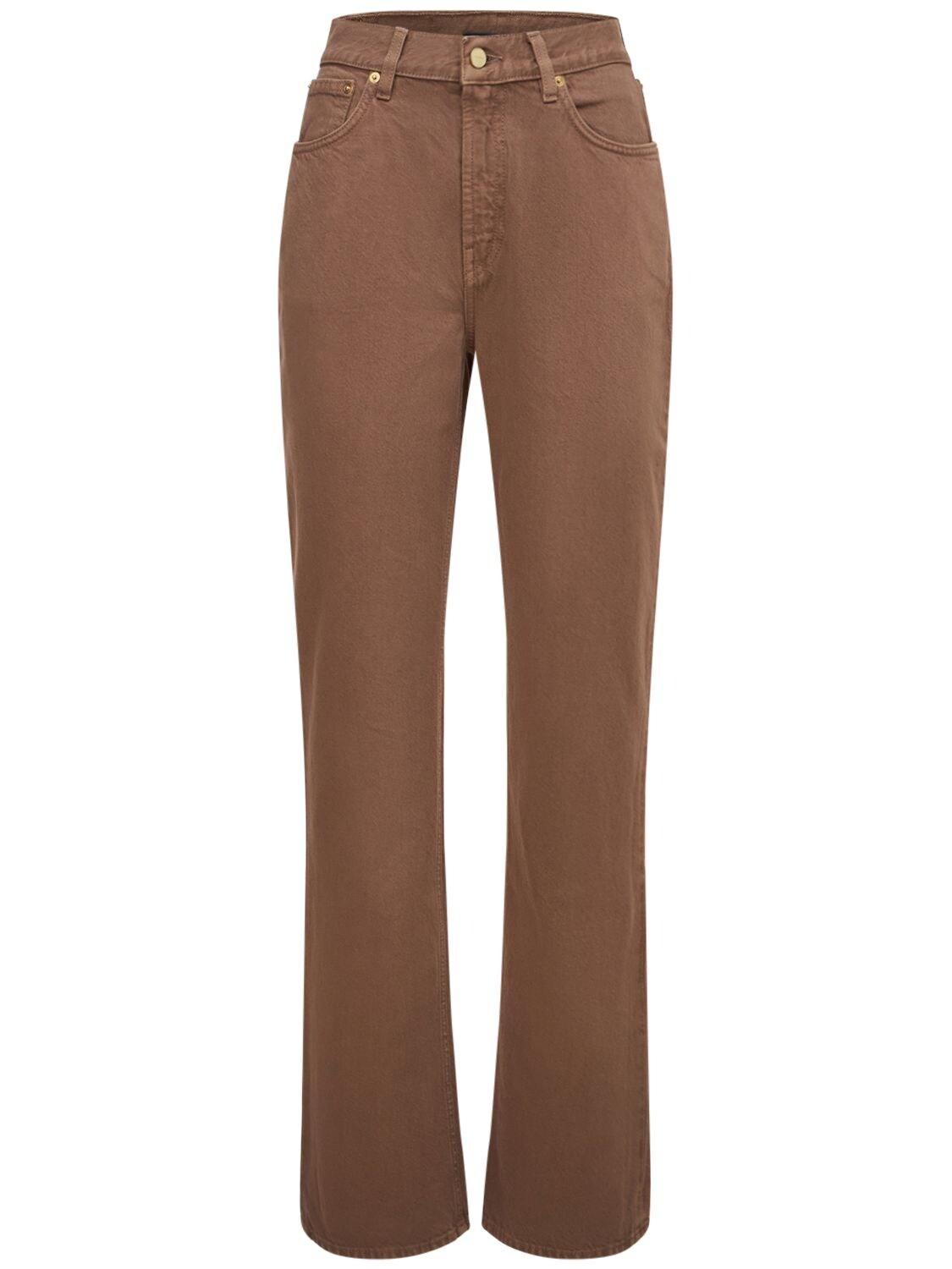 Jacquemus Le De Nimes High Waist Denim Flare Jeans in Brown | Lyst