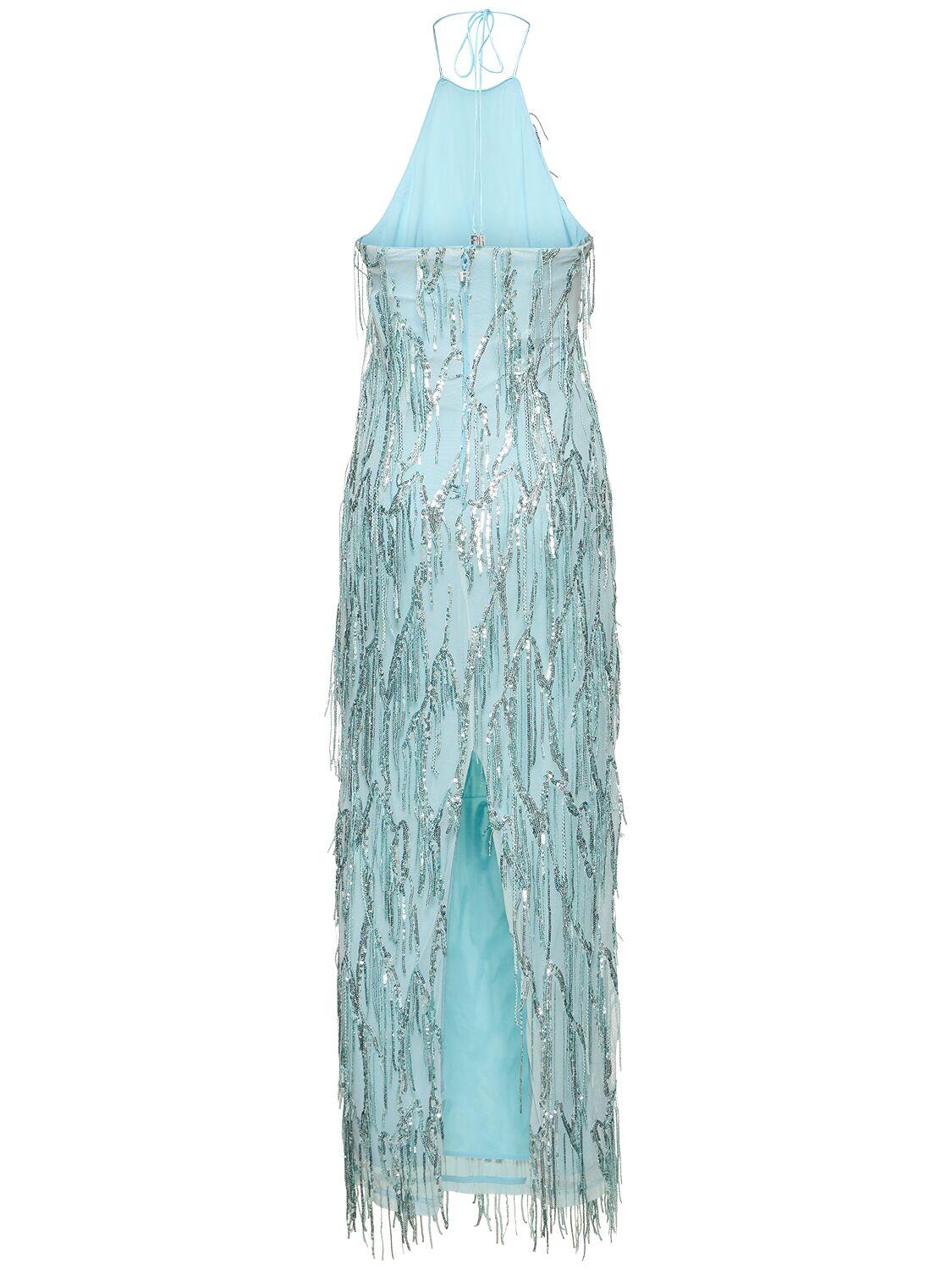 ROTATE BIRGER CHRISTENSEN レディース ブルー ホルターネック ROTATE BIRGER CHRISTENSEN レディース ブルー ホルターネック