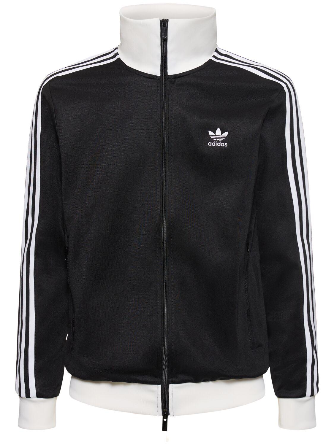 adidas Originals Beckenbauer Cotton Blend Track Jacket in Black