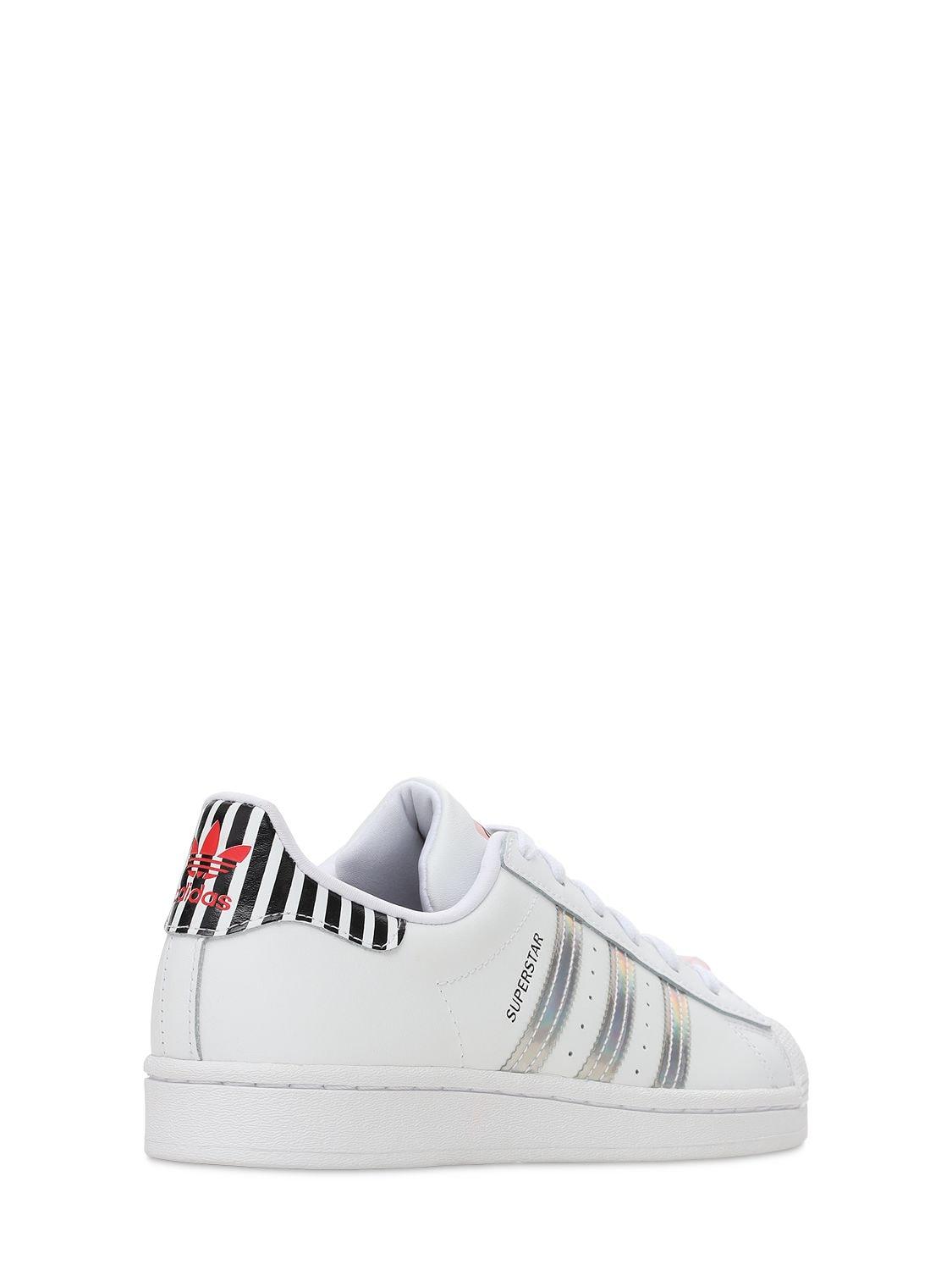 adidas Originals Zebra Superstar Bold Sneakers in White | Lyst