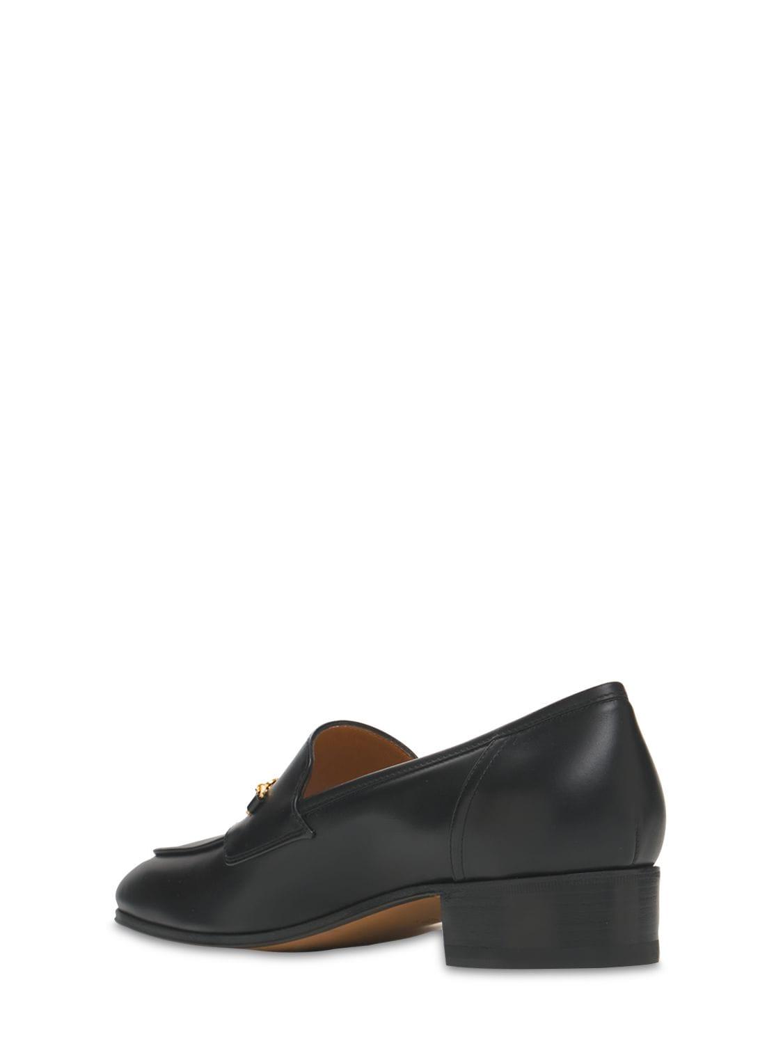 Gucci 30mm Ed Leather Loafers W/ Horsebit in Black (Gray) | Lyst