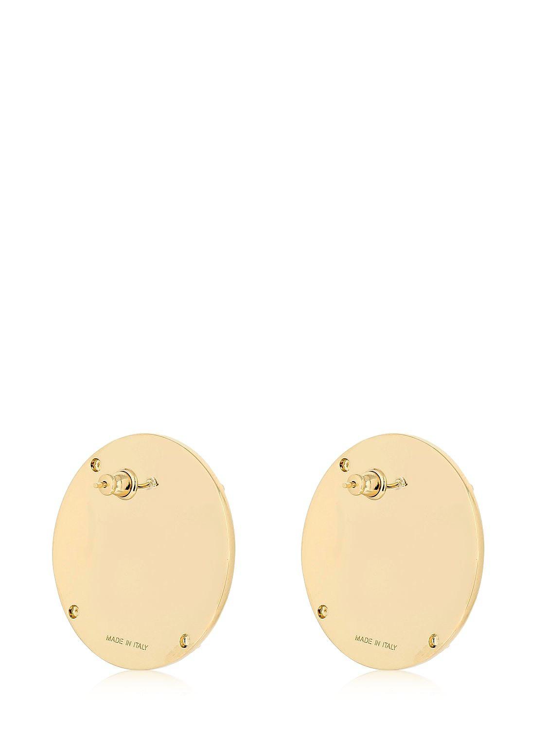 Balmain Logo Coin Earrings in Metallic | Lyst