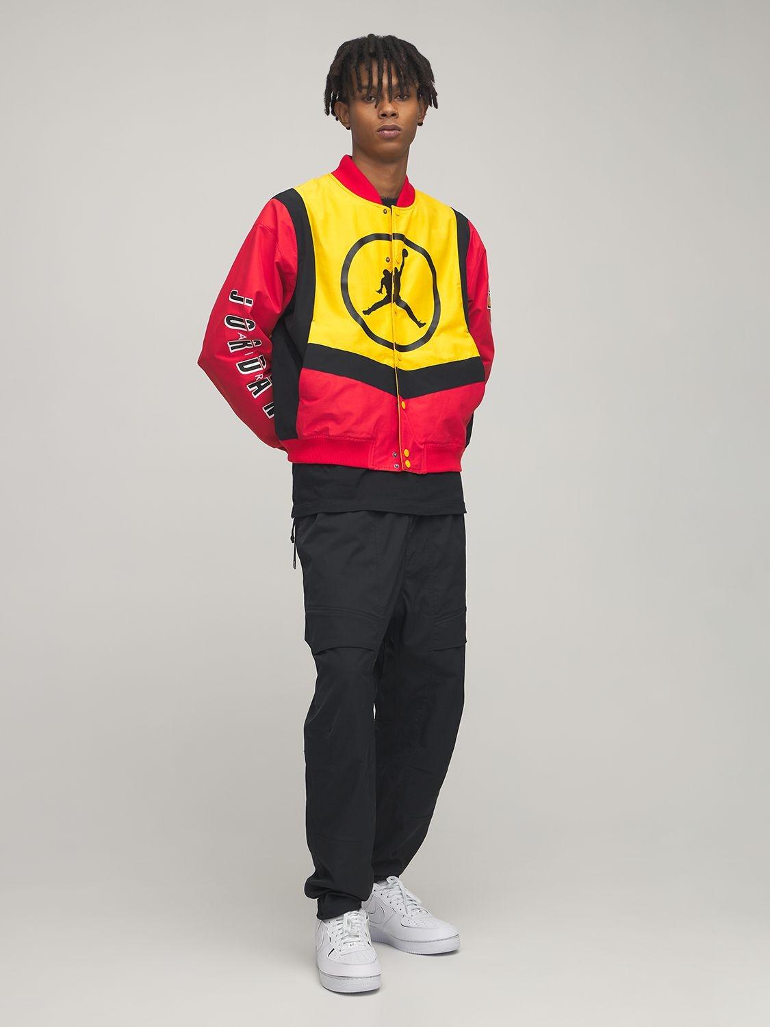 Nike Jordan Sport Dna Bomber Jacket in Red/Yellow (Yellow) for 