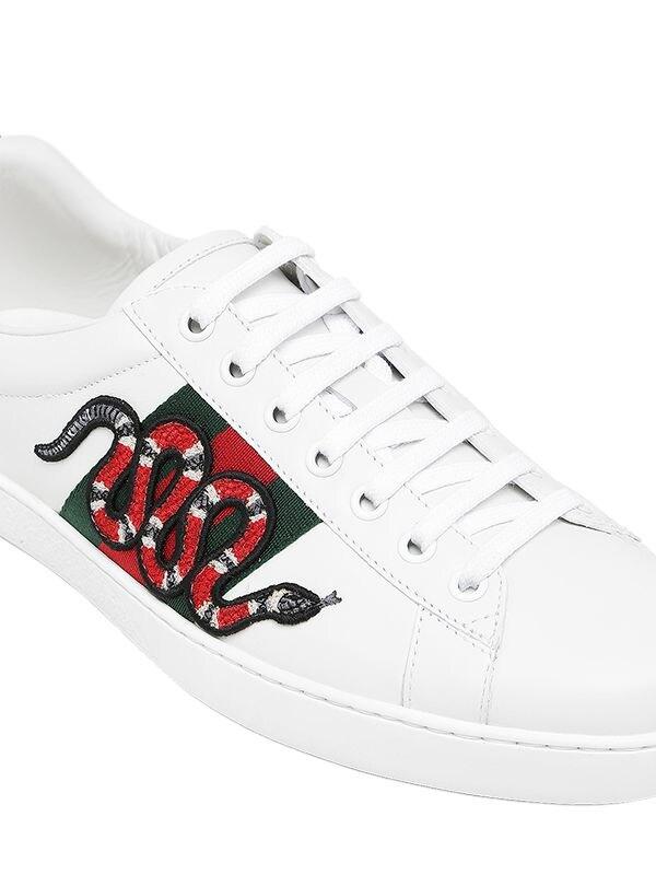 Gucci Snake Ace Embroidered Leather 