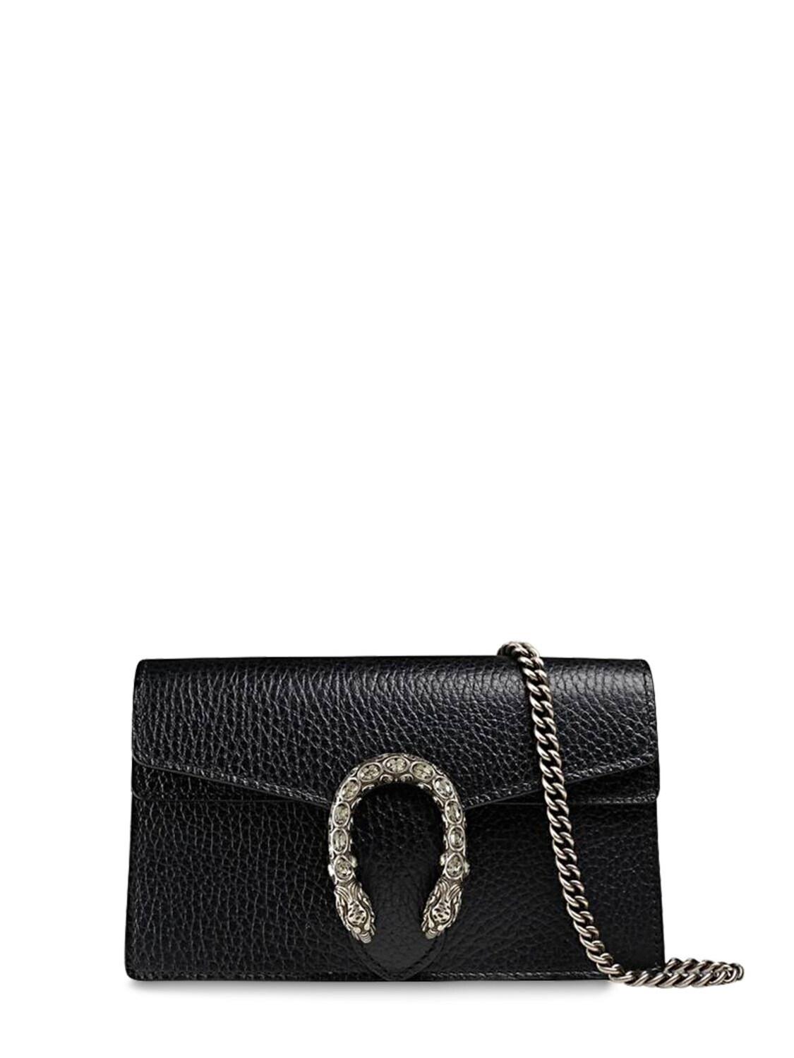 Gucci Leather Dionysus Shoulder Bag in Black - Save 65% - Lyst