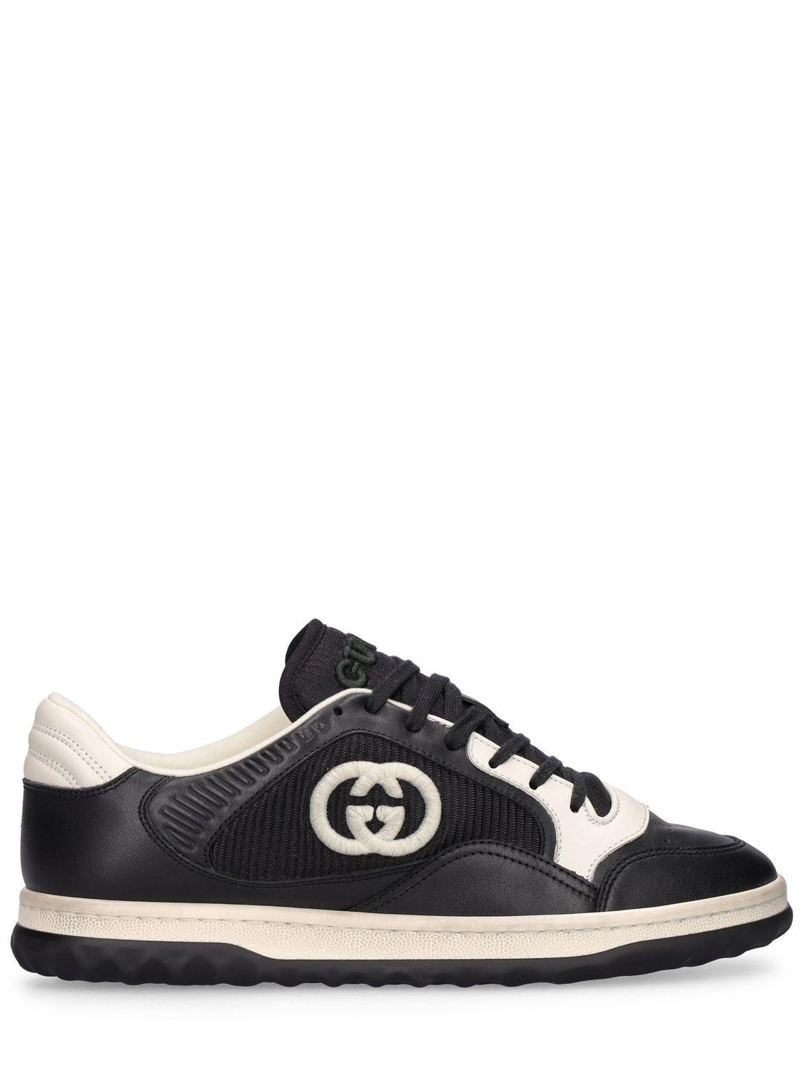 Gucci Mac80 Leather Sneakers in Black for Men | Lyst