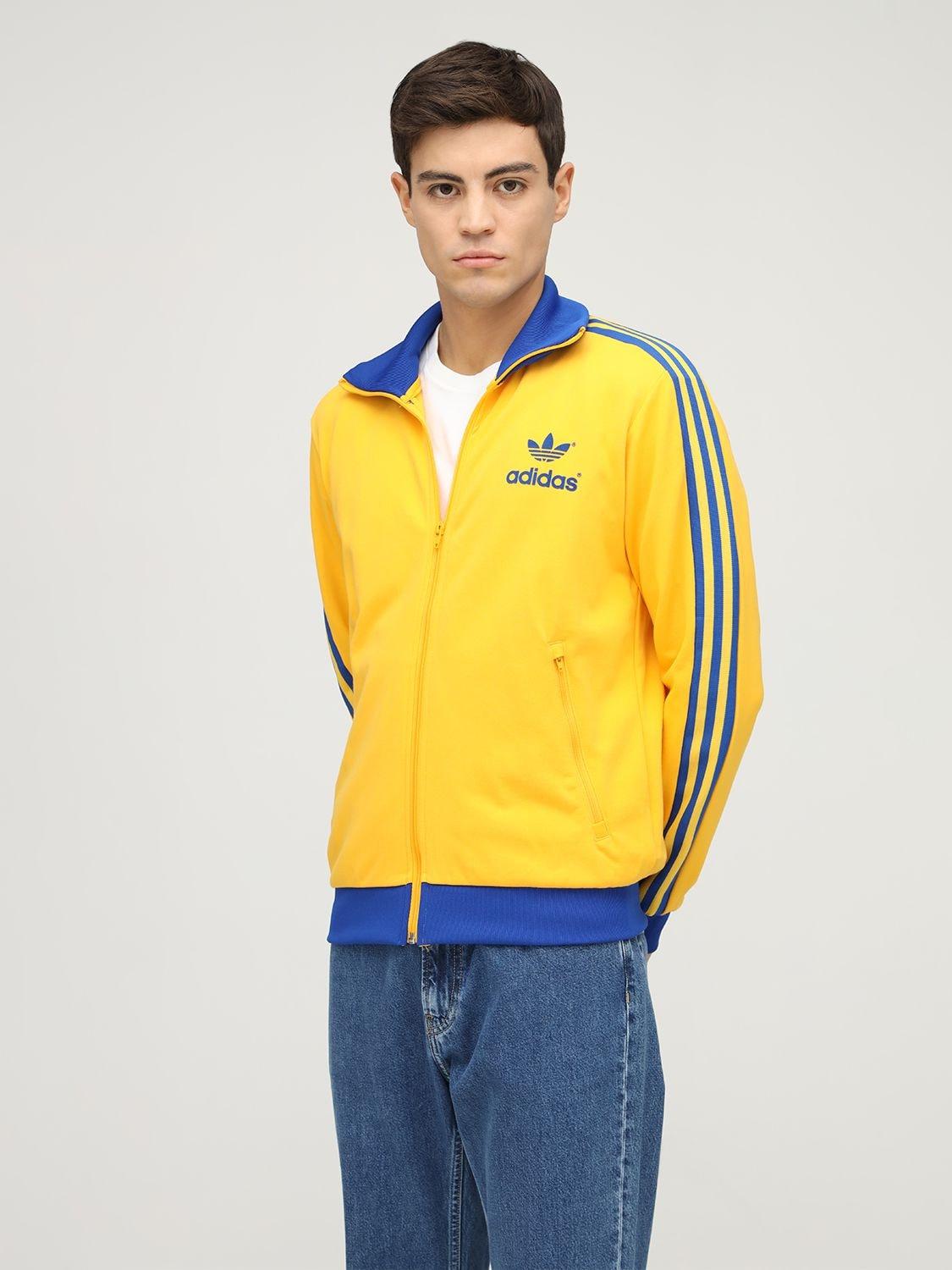 adidas Originals 70s Polytrico Track Jacket in Yellow for Men | Lyst